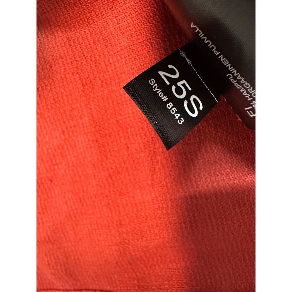 KUHL Button‎ Down Shirt Women Large Red Short Sleeve Hemp Cotton Boxy Top - Picture 10 of 10